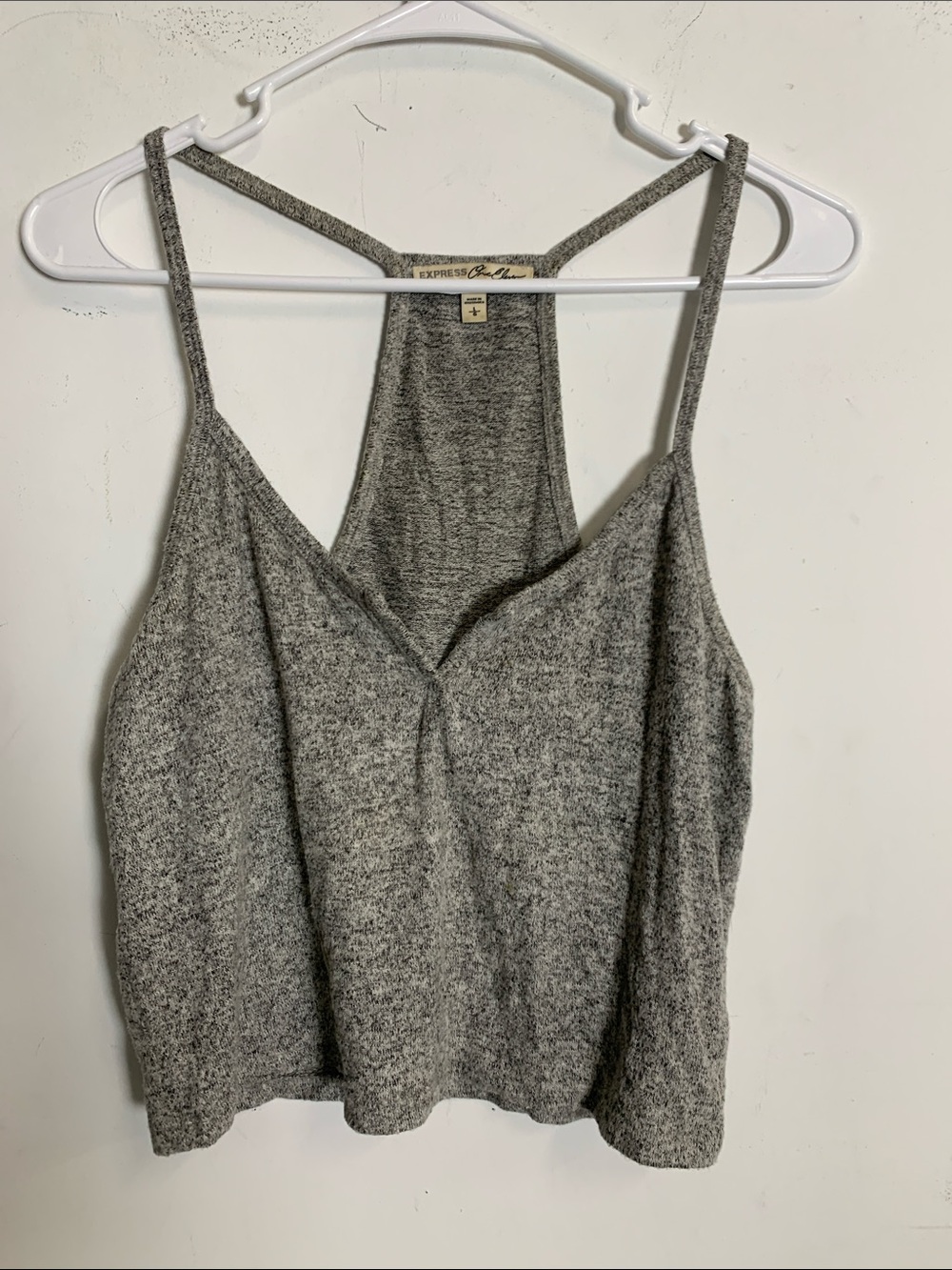 Express Gray Knit Racerback Cami